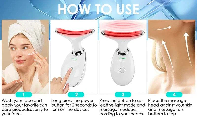 Appareil Anti-Âge SkinSculpt™ avec massage LED EMS pour visage et cou